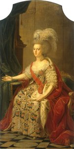 Portræt af Wilhelmina af Preussen, prinsesse af Oranien (1751-1820) af Benjamin Samuel Bolomey