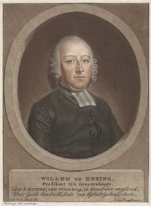 Portræt af pastor Willem de Koning af Benjamin Samuel Bolomey
