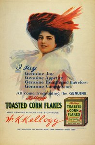 Plakat for Kelloggs Cornflakes, 1910 af Benjamin Tichtman