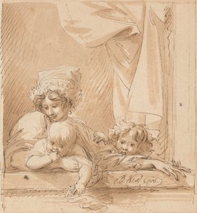 En mor og to børn af Benjamin West