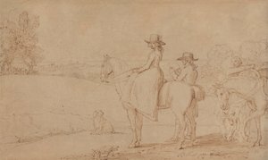En kunstner, der skitserer i Windsor Park af Benjamin West