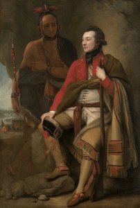 Oberst Guy Johnson og Karonghyontye (kaptajn David Hill) af Benjamin West
