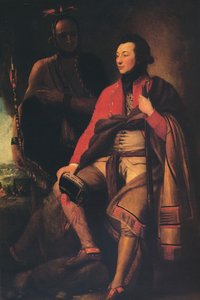 Oberst Guy Johnson og Karonghyontye-kaptajn David Hill, 1776 af Benjamin West