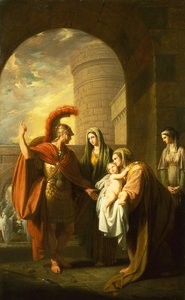 Hector tager afsked med Andromache af Benjamin West