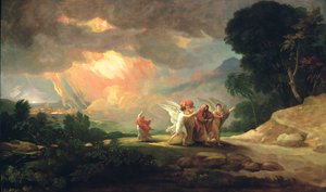 Lot flygter fra Sodoma, 1810