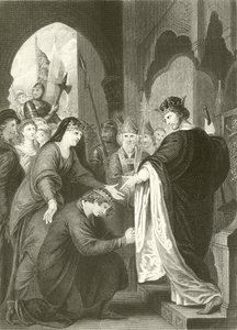 Prins Johns underkastelse til Richard I af Benjamin West