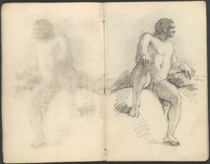 Skitsebog over figur- og kompositionsstudier af Benjamin West