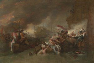 Slaget ved La Hogue af Benjamin West