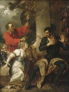 Jomfruen og Orlando af Benjamin West