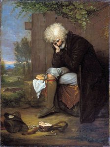 Pilgrimmen, der sørger over sit døde æsel af Benjamin West