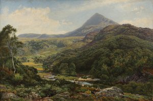 Stille dal blandt de walisiske bakker, 1860 af Benjamin Williams Leader