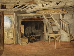 Studie af et sommerhusinteriør, ca. 1869 af Benjamin Williams Leader