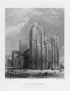 Wells Cathedral, Somerset, c1860 af Benjamin Winkles