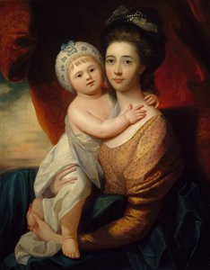 Lady Sondes med sin spæde søn, ca. 1793-94 af Benjamin school of West
