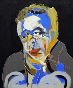 50 store forfattere i historien: Albert Camus, 2015 (olie og akryl på lærred) af Benoit Erwann Boucherot