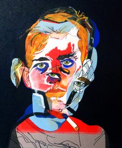 50 store forfattere i historien: Jack Kerouac, 2015 (olie og akryl på lærred) af Benoit Erwann Boucherot