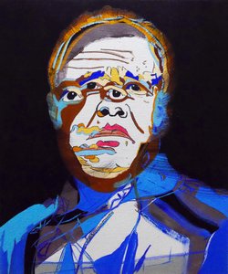 50 store forfattere i historien: Jean Genet, 2015 (olie og akryl på lærred) af Benoit Erwann Boucherot