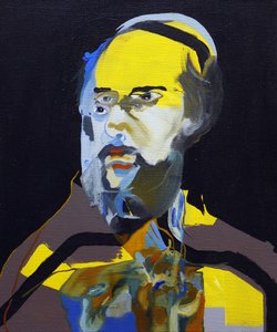 50 store forfattere i historien: Paul Verlaine, 2015 (olie og akryl på lærred) af Benoit Erwann Boucherot