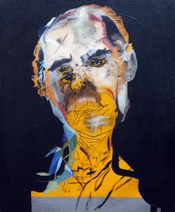 50 store forfattere i historien: Philip Roth, 2015 (olie og akryl på lærred) af Benoit Erwann Boucherot