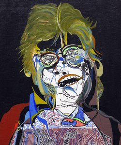 50 store forfattere i historien: Stephen King, 2015 (olie og akryl på lærred)