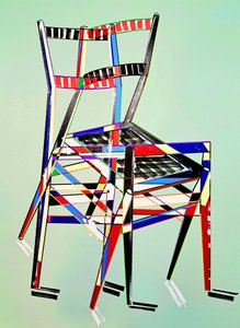 Chaise - superleggera, efter Gio Ponti, 2016 (olie på hørlærred) af Benoit Erwann Boucherot