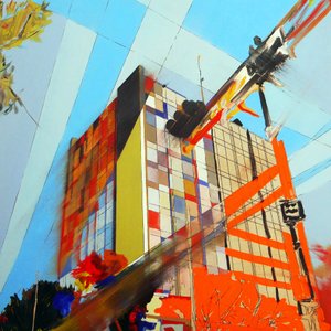 Overlandscape : Mexico 3, 2016 (olie på lærred) af Benoit Erwann Boucherot