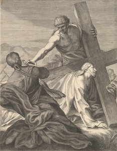 Kristus bærer korset, 1680-1719. af Benoit Thiboust