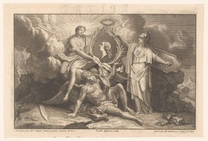 Allegori om den franske konges udødelighed af Benoît Audran (II)