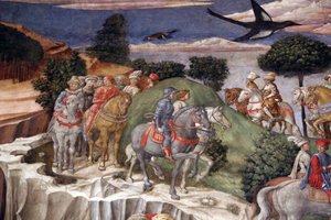 Italiensk: The Journey of the Magi: Gasparre Procession of the Youngest King af Benozzo Gozzoli
