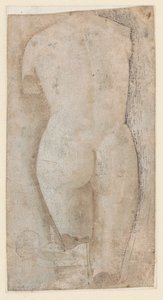Skitse af klassisk skulptur af typen Venus Pudica af Benozzo Gozzoli