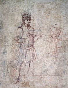 Tilbedelse af Magi, detalje af sinopia af Benozzo di Lese di Sandro Gozzoli