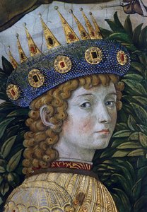 Caspar, påstået portræt af Lorenzo il Magnifico, detalje fra Procession of Magi af Benozzo di Lese di Sandro Gozzoli