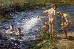 Drenge ved floden, 1899.