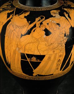 Den unge Herakles kæmper mod to slanger, der er sendt af Zeus