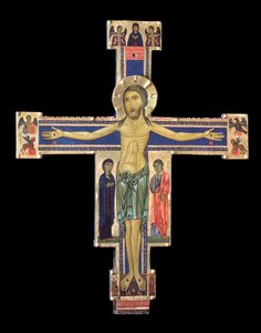 Krucifiks (Træmaleri, ca. 1228-1236) af Berlinghiero (fl.1228 36) Berlinghieri