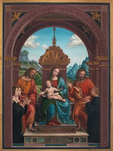Madonna og barn, St. James, St. Philip og Antonio Bustis familie