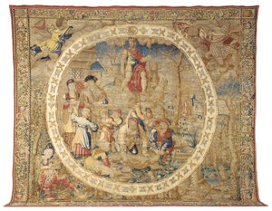 Bruxelles allegoriske gobelin, der afbilder december måned fra "Medaljonmånederne", ca. 1525 af Bernard van Orley