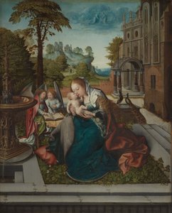 Jomfru og barn med engle, ca. 1518. af Bernard van Orley