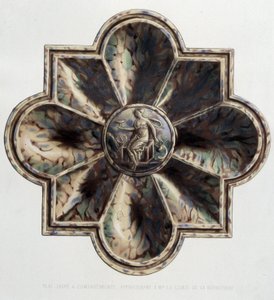 Pladejaspé med rum - Pladekeramik, i "" The work of Bernard Palissy"" af C. Delange og C. Borneman, Paris