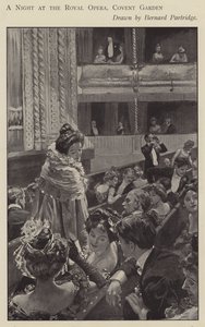 En nat på Royal Opera, Covent Garden, London (litho)