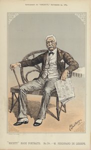 M Ferdinand de Lesseps (farve litho)