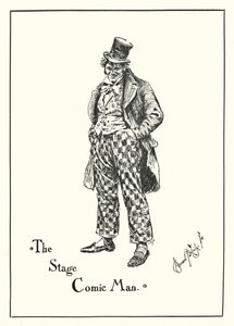 The Stage Comic Man (gravering) af Bernard (after) Partridge