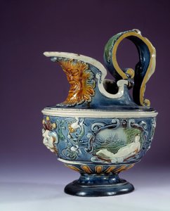 Aiguiere de faience skabt af Bernard Palissy-skolen (ca. 1510-1589) Paris, Louvre-museet af Bernard (school of) Palissy