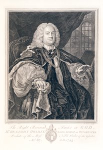 Portræt af Dr. Benjamin Hoadly, Lord Bishop of Winchester, 1743. af Bernard Baron