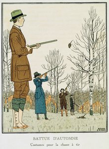 An Autumn Shoot, ca. 1912-13 (litho) af Bernard Boutet de Monvel