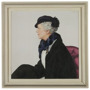 Portræt af Lady Mendl (1865-1950), født Ella de Wolfe, kaldet "Elsie" (olie på lærred)