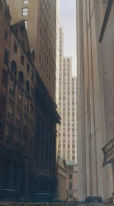 Udsigt over Wall Street af Bernard Boutet de Monvel
