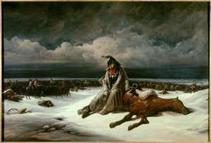 Ruslands pensionering (1812). Maleri af Bernard Edouard Swebach (1800-1870)