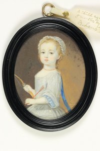 Et lille barn født 1714, ca. 1716 (akvarel på elfenben) af Bernard III Lens