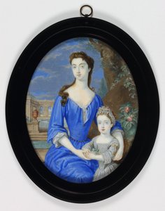Lady Henrietta Cavendish Holles Harley (akvarel på elfenben)